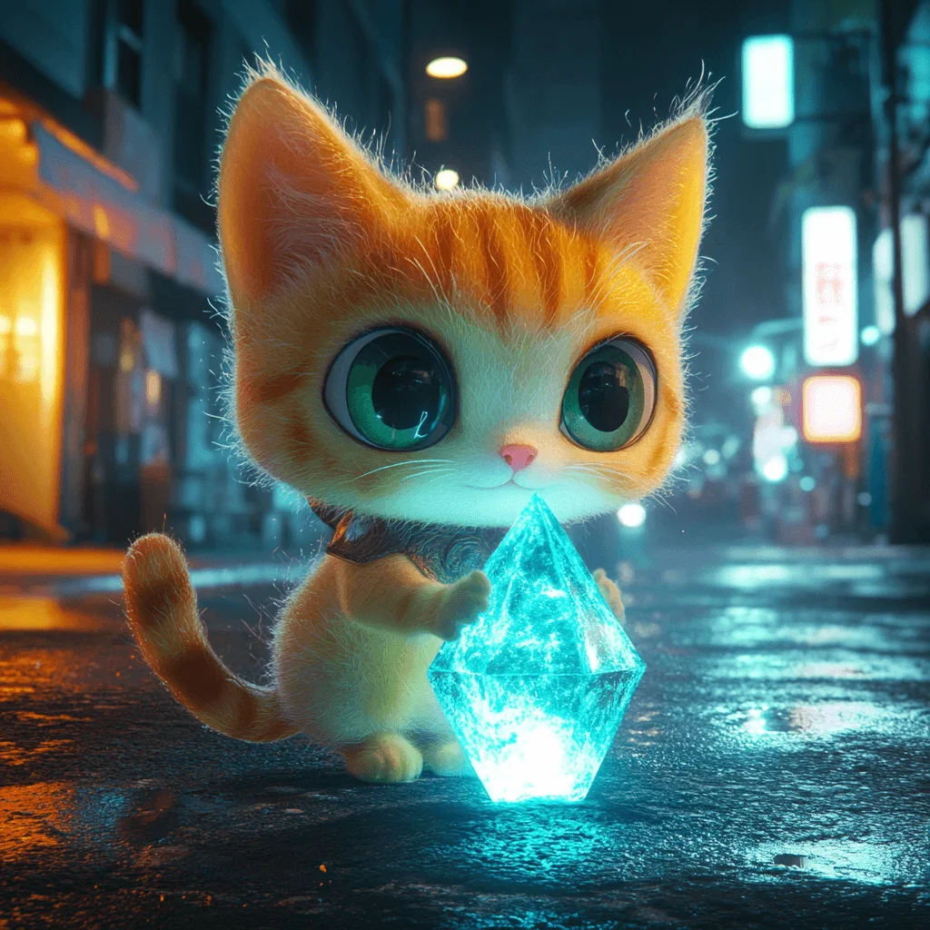 三毛猫のキャラクターを描いた画像